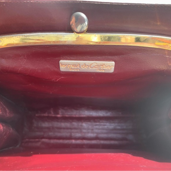 Must de Cartier Shoulder Bag Purse Crossbody Leather Authentic Vintage Clutch - Picture 5 of 15